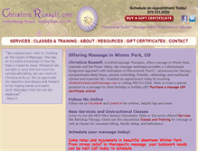 Tablet Screenshot of christinarussellmassage.com